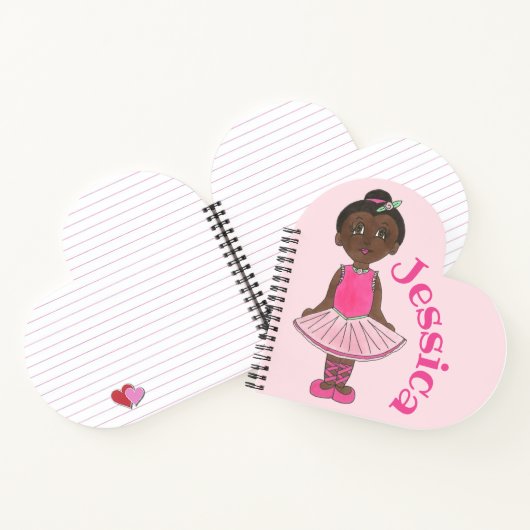 Personalisiert Ballet Ballerina Tanzlehrer Pink Notizbuch (Innenseite)