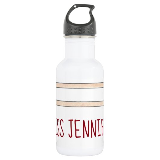 Personalisiert Ballet Barre Ballerina Tanzlehrer Edelstahlflasche (Vorderseite)