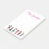 Personalisiert Ballet Jazz Steche Tanzlehrerstudio Post-it Klebezettel (angewinkelt)