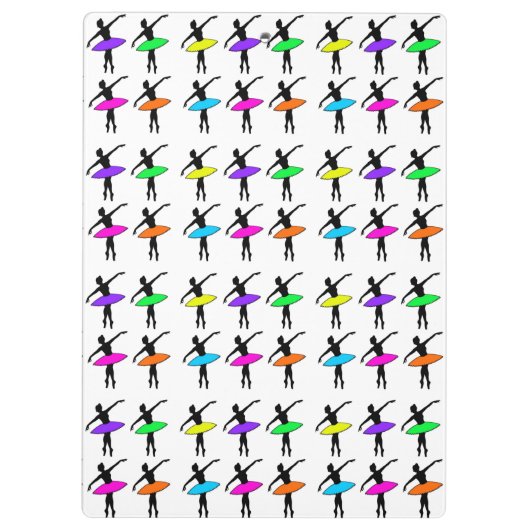 Personalisiert Ballet Tance Teacher Ballerina Tutu Klemmbrett (Rückseite)