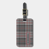 Personalisiert Balmoral Tartan Mens Luggage Tag Gepäckanhänger (Vorderseite vertikal)