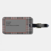 Personalisiert Balmoral Tartan Mens Luggage Tag Gepäckanhänger (Rückseite horizontal)
