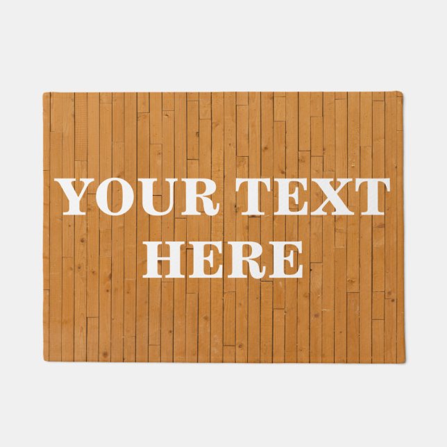 Personalisiert Bamboo Wood Fußmatte (Vorderseite)