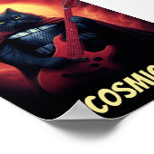 Personalisiert-Band-Poster | Funny Sci-Fi Cat Poster (Ecke)