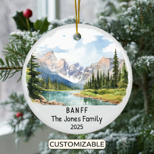 Personalisiert Banff Ornament, Kanada Keramik Ornament