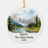 Personalisiert Banff Ornament, Kanada Keramik Ornament (Vorne)