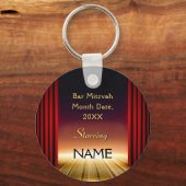 Personalisiert Bar Mitzvah Gastgeschenks Giveaways Schlüsselanhänger (Vorderseite)