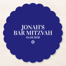 Personalisiert Bar Mitzvah Untersetzer