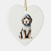Personalisiert Barti Collie Puppy Keramik Ornament (Rechts)