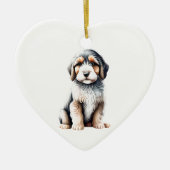 Personalisiert Barti Collie Puppy Keramik Ornament (Vorne)