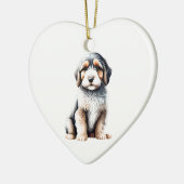 Personalisiert Barti Collie Puppy Keramik Ornament (Links)