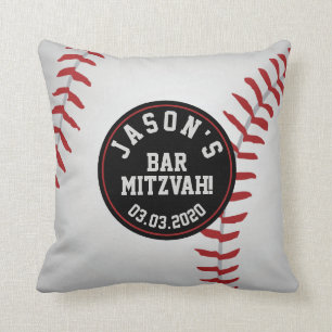 Personalisiert Baseball Bar Mitzvah Kissen