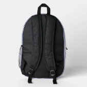 Personalisiert Baseball Batter Star blau Bedruckter Rucksack (Rückseite)
