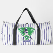 Personalisiert Baseball Batter Star blau Duffle Bag (Vorderseite)