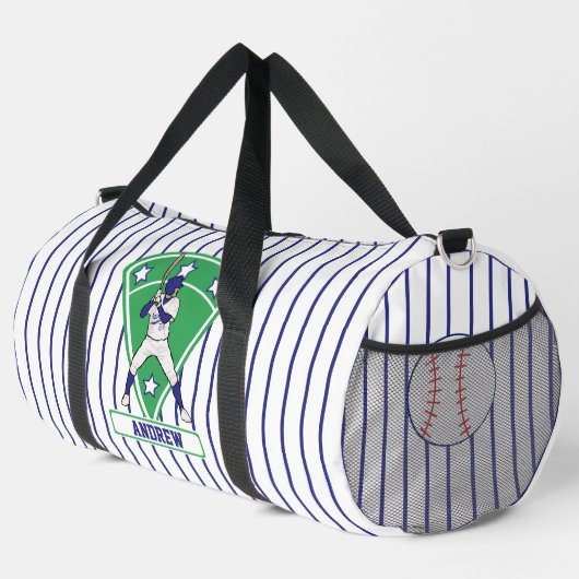 Personalisiert Baseball Batter Star blau Duffle Bag (Rechte Ecke)