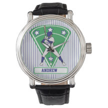 Personalisiert Baseball Batter Star Blue