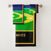 Personalisiert Baseball Fan Badhandtuch Set (Insitu)