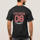 Personalisiert Baseball Football Basketball Custom T-Shirt (Rückseite)