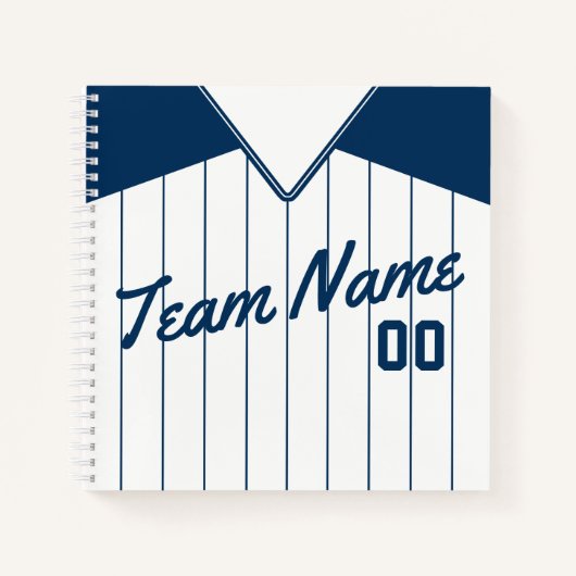 Personalisiert Baseball Softball Jersey-Notebook Notizbuch (Vorderseite)