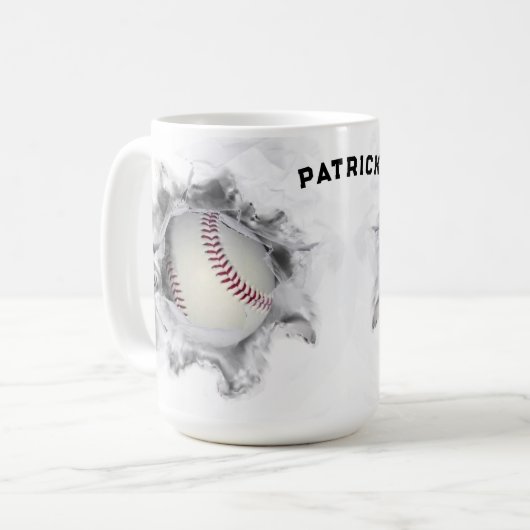 Personalisiert Baseball Tasse (Vorderseite Links)