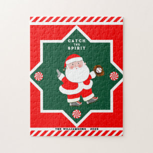Personalisiert Baseball Weihnachten Puzzle