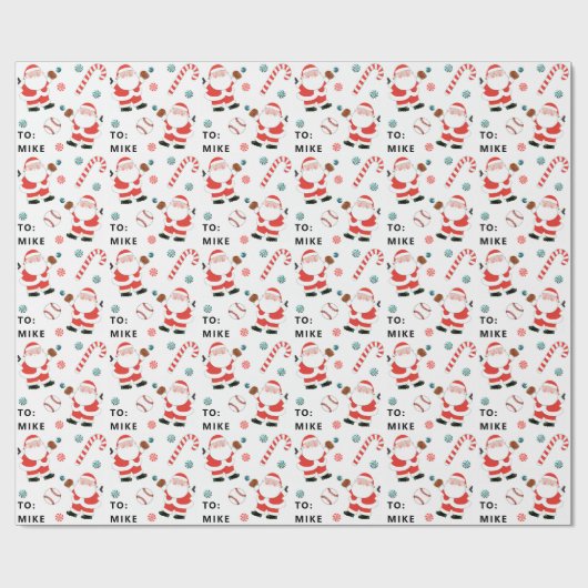 Personalisiert Baseball Weihnachtsgeschenk Geschenkpapier (Flach)