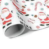 Personalisiert Baseball Weihnachtsgeschenk Geschenkpapier (Rolleneckpunkt)