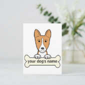 Personalisiert Basenji Postkarte (Stehend Vorderseite)