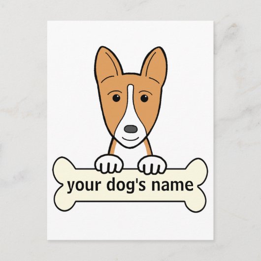 Personalisiert Basenji Postkarte (Vorderseite)