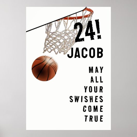 Personalisiert Basketball Abschluss Poster (Vorne)