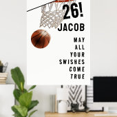 Personalisiert Basketball Abschluss Poster (Heimbüro)