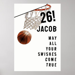 Personalisiert Basketball Abschluss Poster