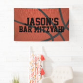 Personalisiert Basketball Bar Mitzvah Banner (Insitu)