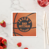 Personalisiert Basketball Bar Mitzvah Serviette (Beispiel)