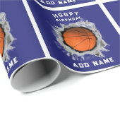Personalisiert Basketball Geburtstag Geschenkpapier (Rolleneckpunkt)