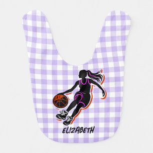 Personalisiert Basketball Girl Bib Babylätzchen