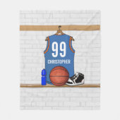 Personalisiert Basketball Jersey (LB) Fleecedecke (Vorderseite)