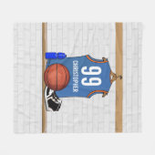 Personalisiert Basketball Jersey (LB) Fleecedecke (Vorderseite (Horizontal))