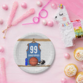 Personalisiert Basketball Jersey (LB) Pappteller (Party)