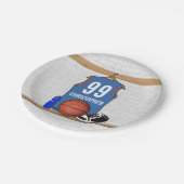 Personalisiert Basketball Jersey (LB) Pappteller (Schrägansicht)