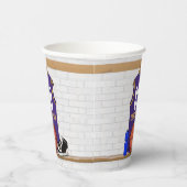 Personalisiert Basketball Jersey Lila | Gold Pappbecher (Rechts)