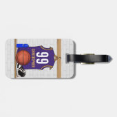 Personalisiert Basketball Jersey (PG) Gepäckanhänger (Rückseite horizontal)