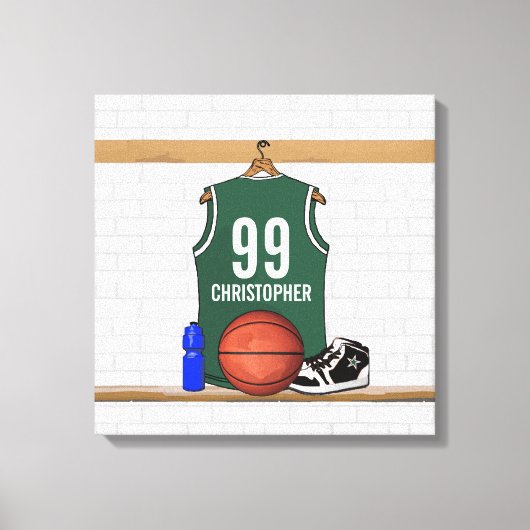 Personalisiert Basketball Jersey Wrapped Canvas Leinwanddruck (Vorderseite)