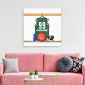 Personalisiert Basketball Jersey Wrapped Canvas Leinwanddruck (Insitu (Wohnzimmer))