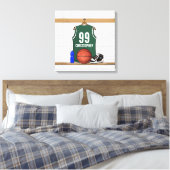 Personalisiert Basketball Jersey Wrapped Canvas Leinwanddruck (Insitu (Schlafzimmer))