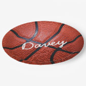 Personalisiert Basketball Pappteller (Schrägansicht)