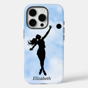 Personalisiert Basketball Player Silhouette Blue S iPhone 16 Pro Hülle
