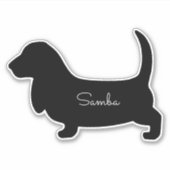Personalisiert Basset Hound Aufkleber (Vorderseite)