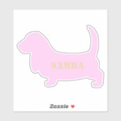 Personalisiert Basset Hound Aufkleber (Blatt)