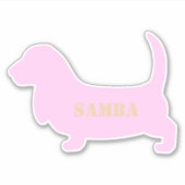 Personalisiert Basset Hound Aufkleber (Vorderseite)